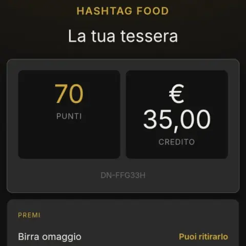 Tessera fedeltà digitale con punti, credito e premi
